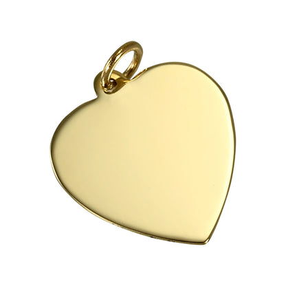 9ct Gold Large Engravable Heart Pendant