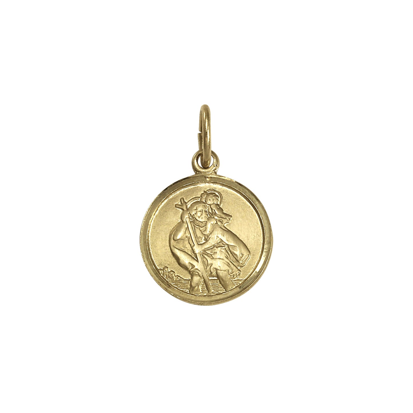 Gold St Christopher Pendant