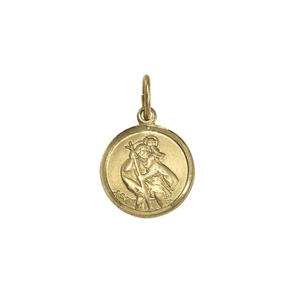Gold St Christopher Pendant