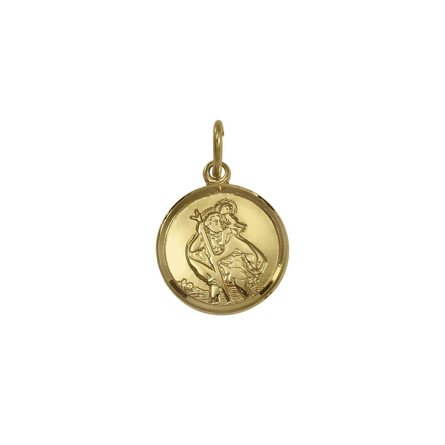 Gold St Christopher Pendant