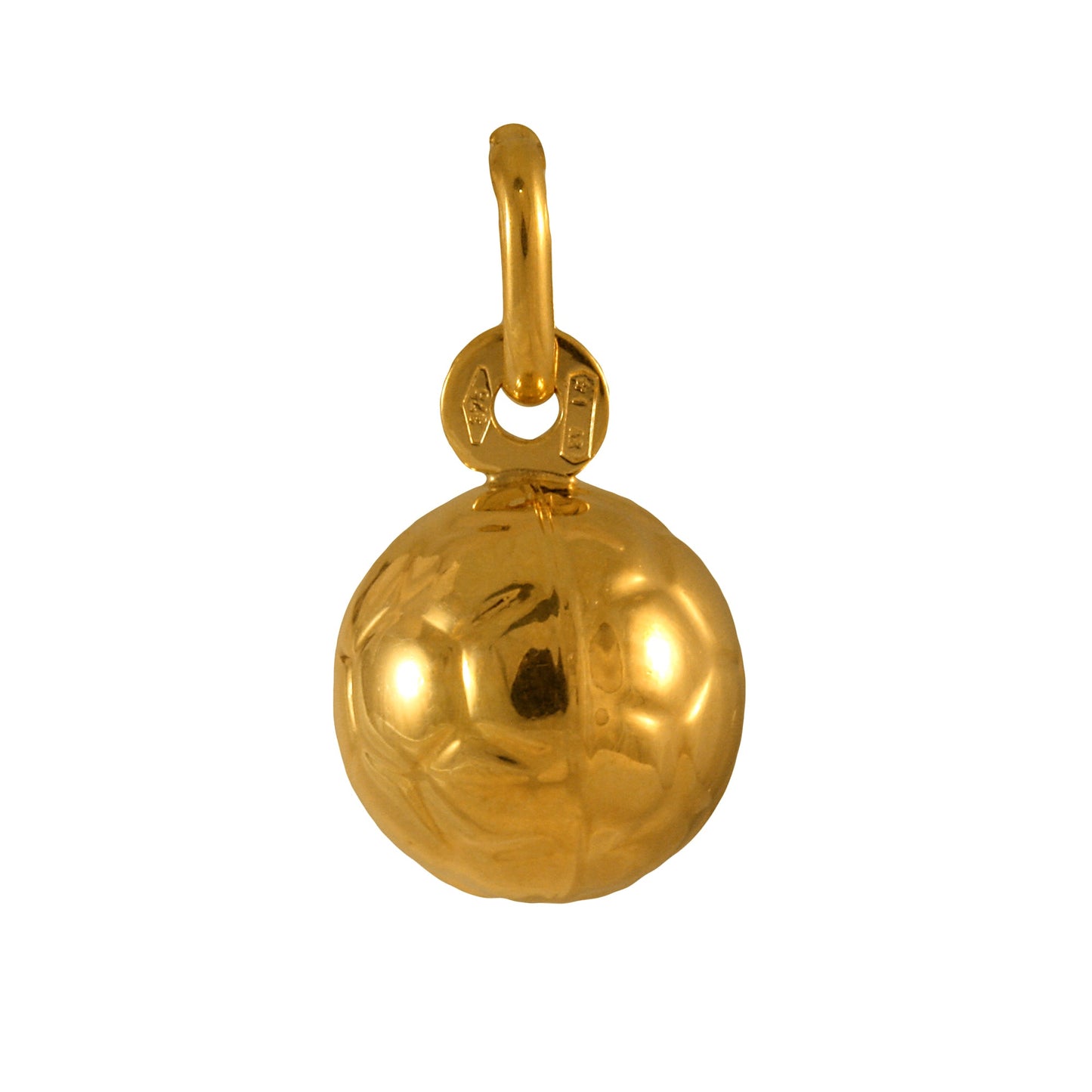 9ct Gold Hollow Football Charm