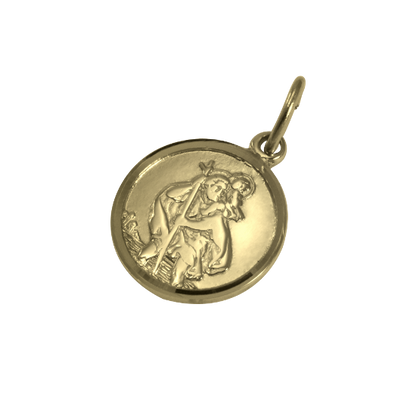 Gold St Christopher Pendant