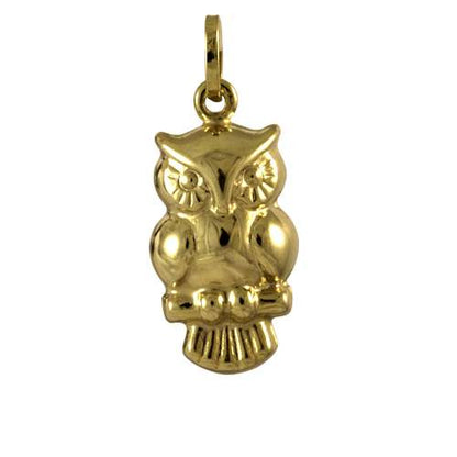 9ct Hollow Gold Owl Charm