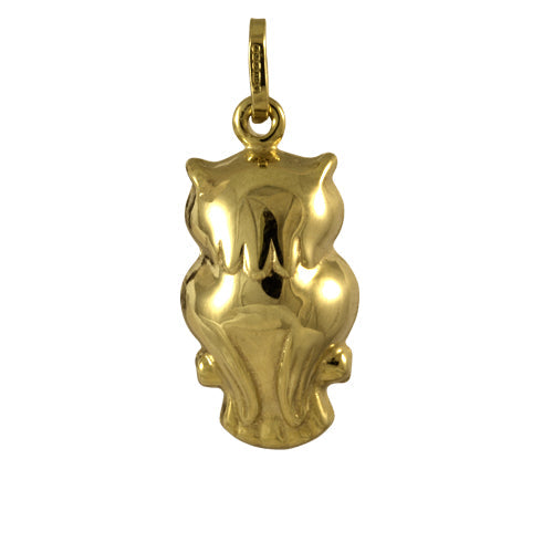 9ct Hollow Gold Owl Charm