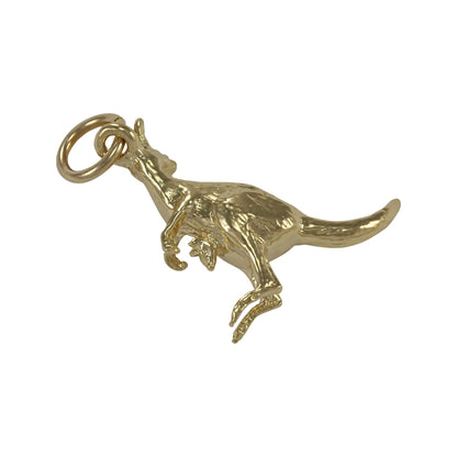 9ct Gold Kangaroo and Joey Charm