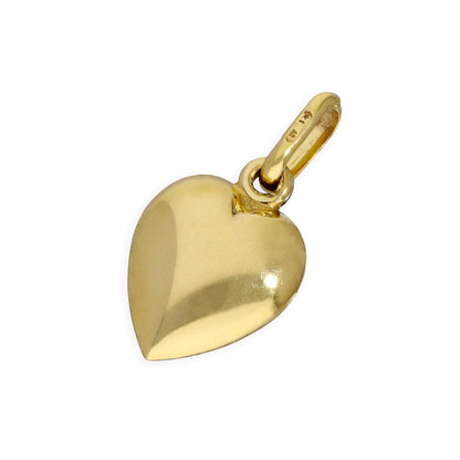 9ct Gold Small Puffed Heart Charm
