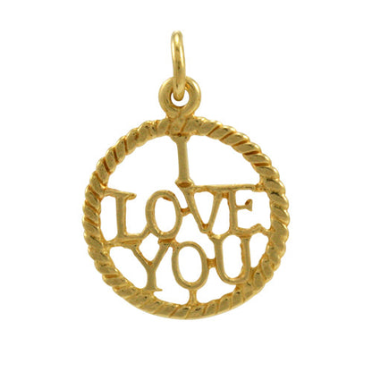 9ct Gold I love You Charm