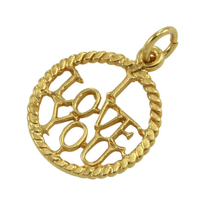 9ct Gold I love You Charm