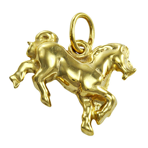9ct Gold Prancing Horse Charm