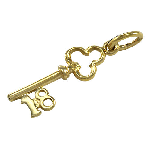 9ct Gold Small 18th Birthday Key Charm