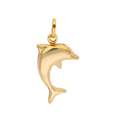 9ct Gold Enamelled Dolphin Charm