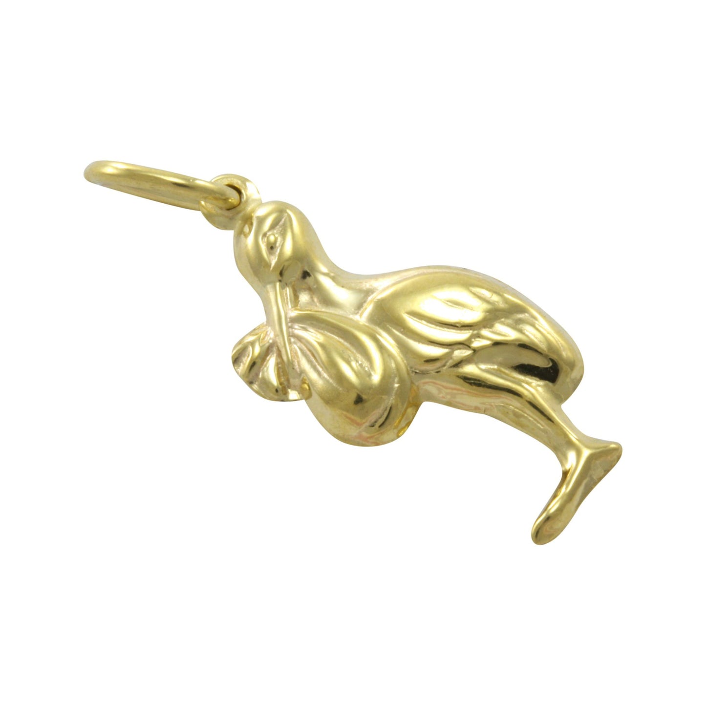 9ct Gold Stork with Baby Charm