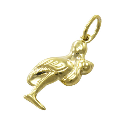 9ct Gold Stork with Baby Charm