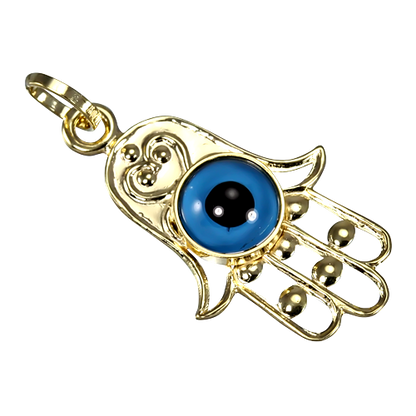 9ct Gold Evil Eye Hamsa Charm