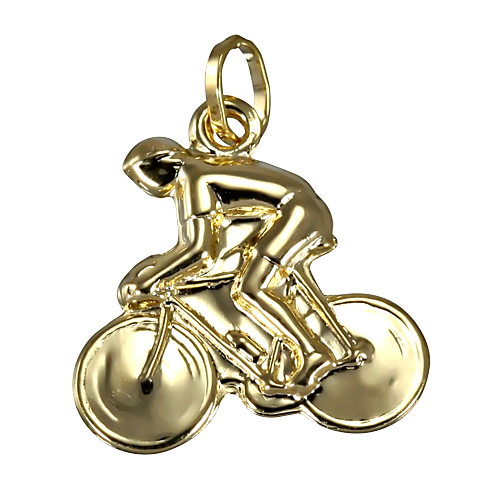 9ct Gold Bike Cyclist Charm