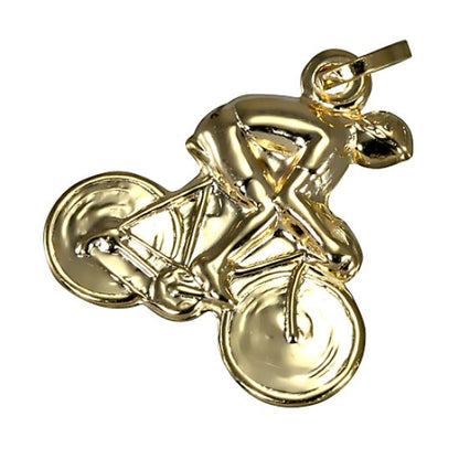 9ct Gold Bike Cyclist Charm