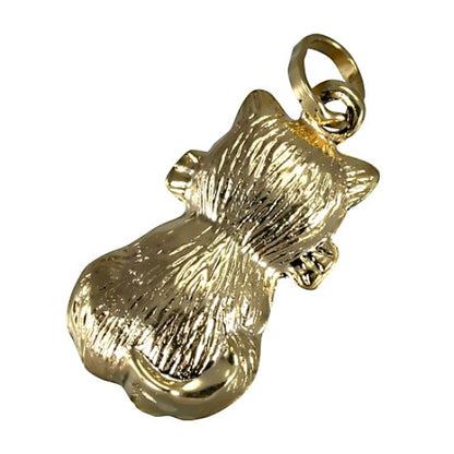 9ct Gold Hollow Cat Charm
