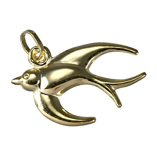9ct Gold Hollow Dove Charm