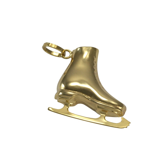 9ct Gold Hollow Ice Skate Charm