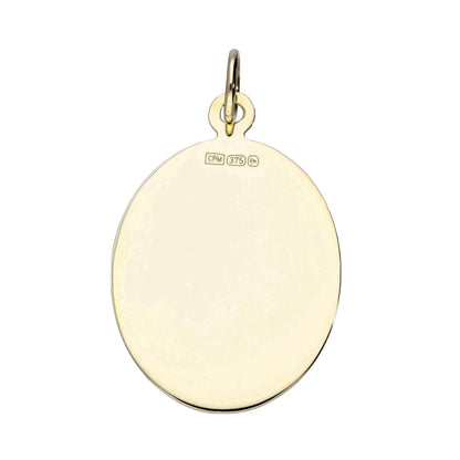 9ct Gold Oval Saint Christopher Pendant