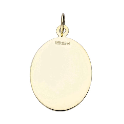 9ct Gold Oval Saint Christopher Pendant