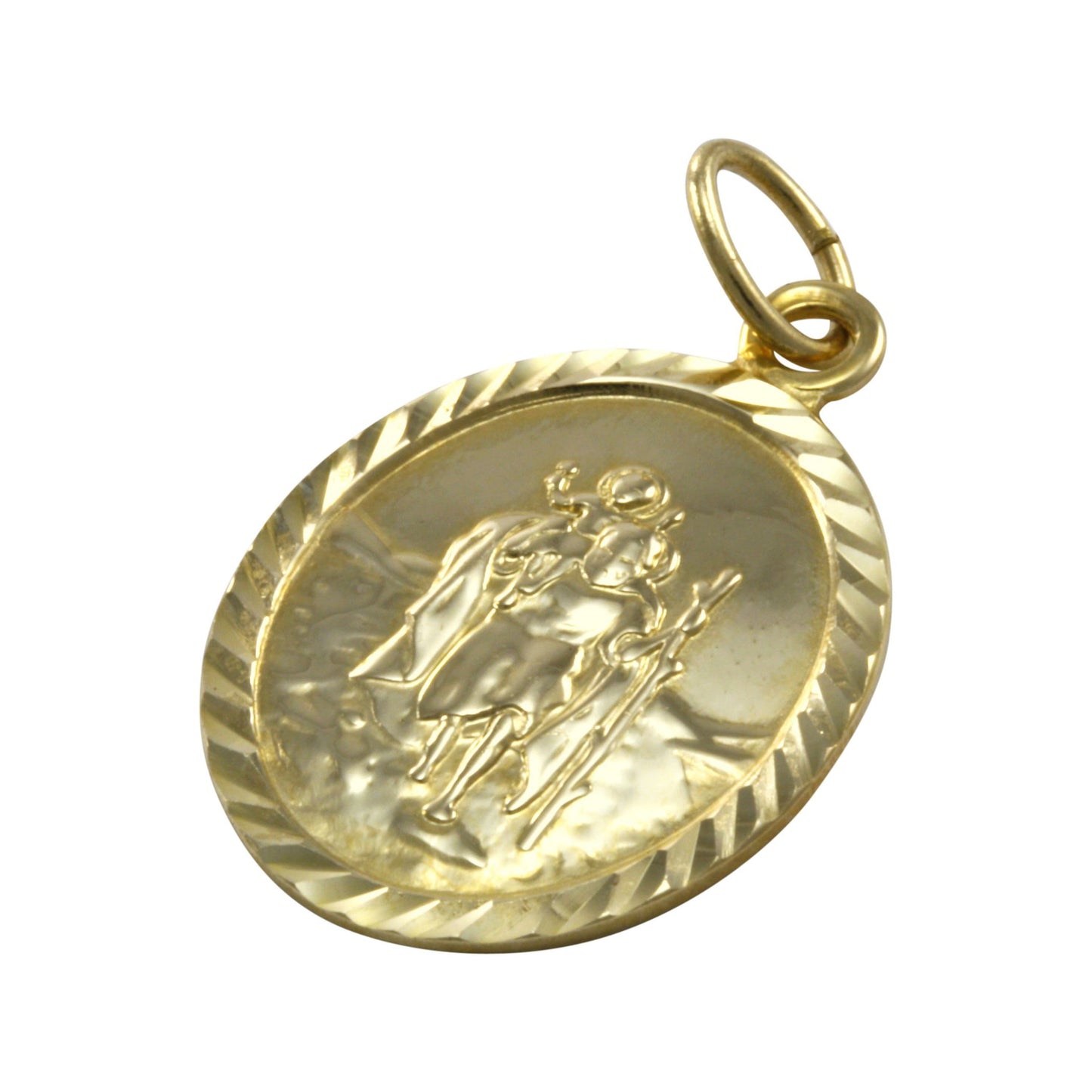 9ct Gold Oval Saint Christopher Pendant