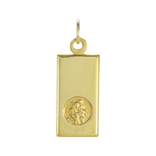 9ct Gold Modern Saint Christopher Pendant