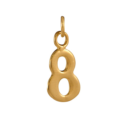9ct Gold Number Charm 0 - 9