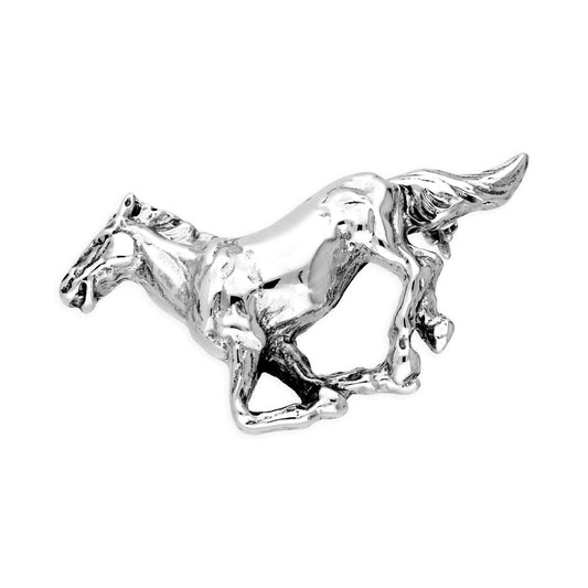 Sterling Silver Running Horse Brooch