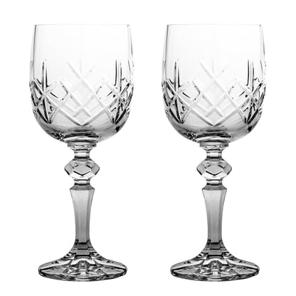 Pair of Red Wine Glasses